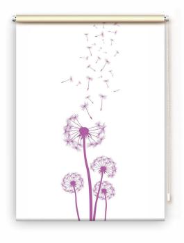 Rollo Dandelions lila , Rollo, Motivrollo, Rollo mit Druck, Fotorollo, bedrucktes Rollo, Fensterrollo,verdunkelndes Rollo, Sonnenschutz Rollo